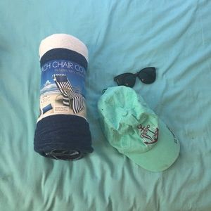 Beach chair towel cover
